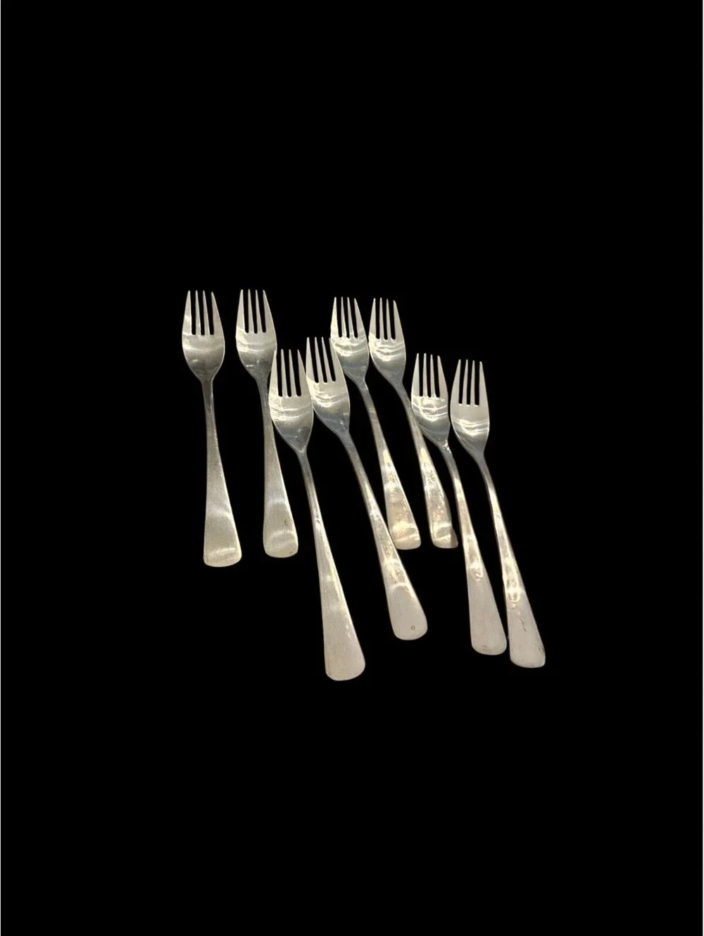 VINTAGE ROGERS STAINLESS STEEL KOREA SALAD FORKS SET OF 8